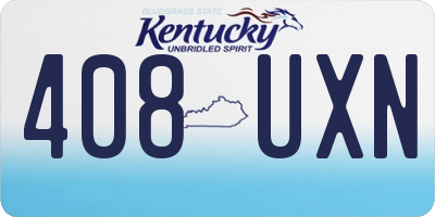 KY license plate 408UXN