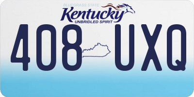 KY license plate 408UXQ