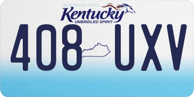 KY license plate 408UXV