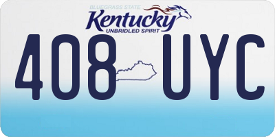 KY license plate 408UYC