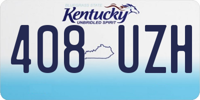 KY license plate 408UZH