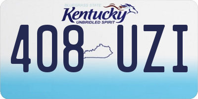 KY license plate 408UZI