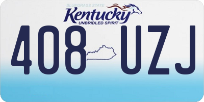 KY license plate 408UZJ