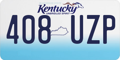 KY license plate 408UZP