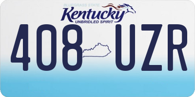 KY license plate 408UZR