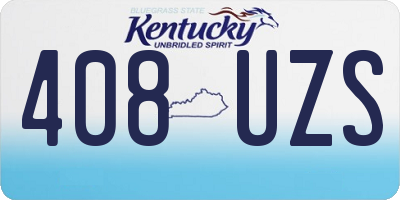 KY license plate 408UZS