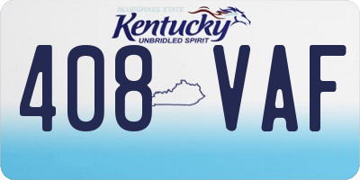 KY license plate 408VAF