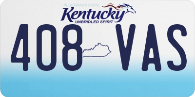 KY license plate 408VAS