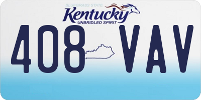 KY license plate 408VAV