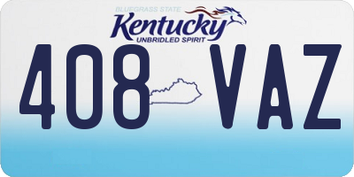 KY license plate 408VAZ