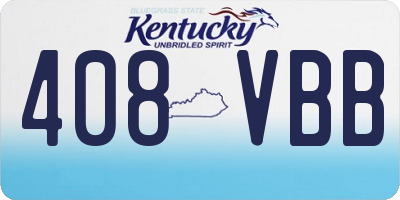 KY license plate 408VBB