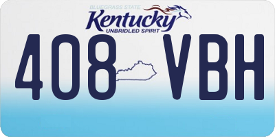 KY license plate 408VBH