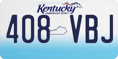 KY license plate 408VBJ
