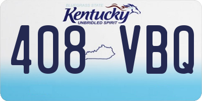 KY license plate 408VBQ