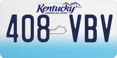 KY license plate 408VBV