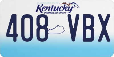 KY license plate 408VBX
