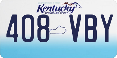 KY license plate 408VBY