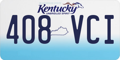 KY license plate 408VCI
