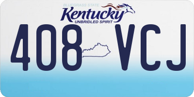 KY license plate 408VCJ
