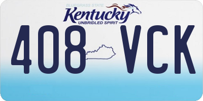 KY license plate 408VCK