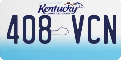 KY license plate 408VCN
