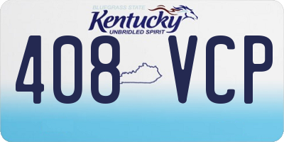 KY license plate 408VCP