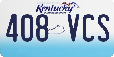 KY license plate 408VCS