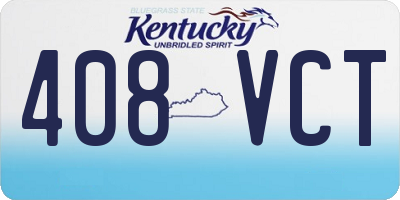 KY license plate 408VCT