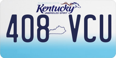 KY license plate 408VCU