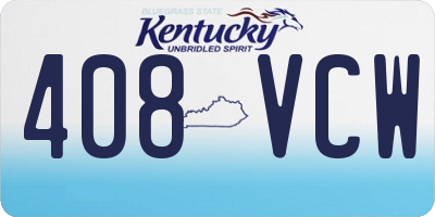 KY license plate 408VCW