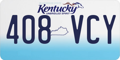 KY license plate 408VCY