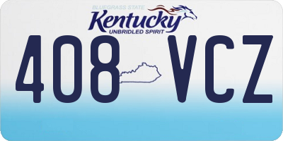 KY license plate 408VCZ