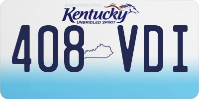 KY license plate 408VDI