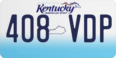 KY license plate 408VDP