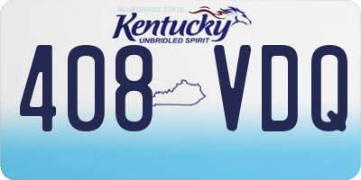 KY license plate 408VDQ
