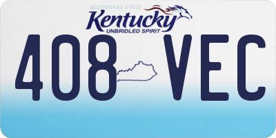 KY license plate 408VEC