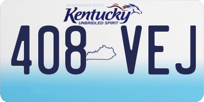 KY license plate 408VEJ