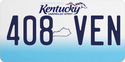 KY license plate 408VEN