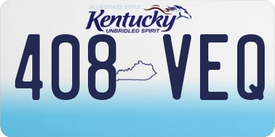 KY license plate 408VEQ