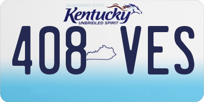 KY license plate 408VES