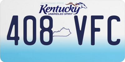 KY license plate 408VFC