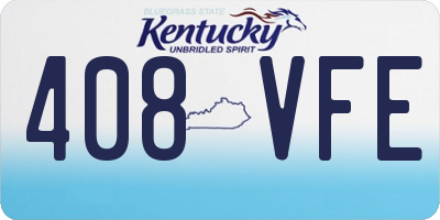 KY license plate 408VFE