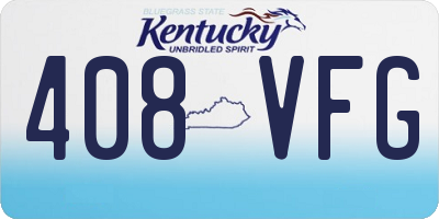KY license plate 408VFG
