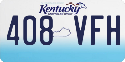 KY license plate 408VFH