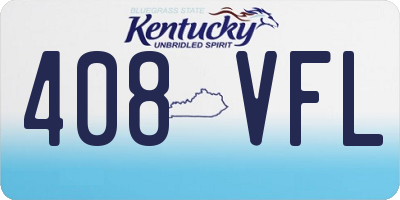 KY license plate 408VFL