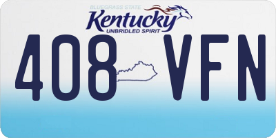 KY license plate 408VFN
