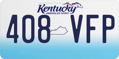 KY license plate 408VFP