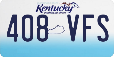 KY license plate 408VFS