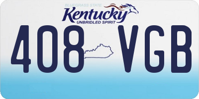 KY license plate 408VGB