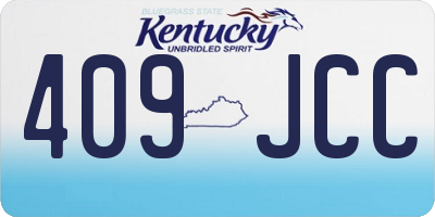 KY license plate 409JCC